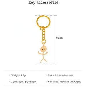 None | Accessories | Happy Stick Figure Middle Fingers Up Keychain ...